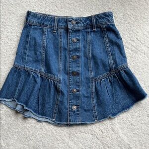 American Eagle Denim Button-Front Skirt